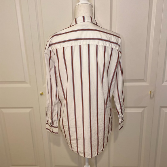 Madewell Oversized Ex-Boyfriend Shirt in Odessa Stripe | Size XS - Picture 8 of 13